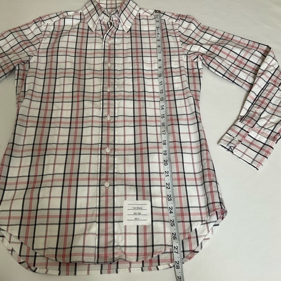 Thom Browne Plaid Long Sleeve Shirt Cotton Size 1 Small - Picture 13 of 16